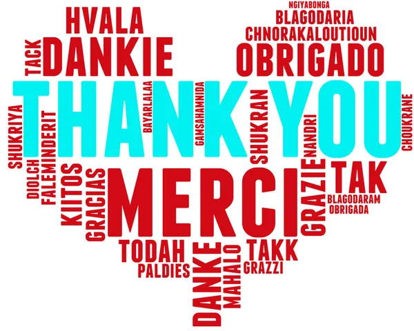 International Merci Word Cloud — Image vectorielle