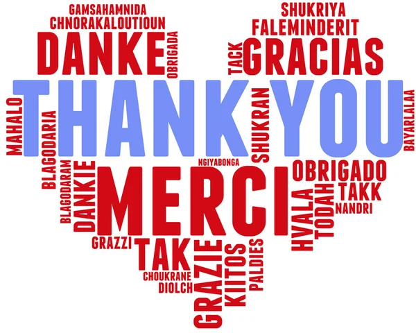 Международное слово благодарности — стоковый вектор