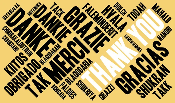 International Merci Word Cloud — Image vectorielle