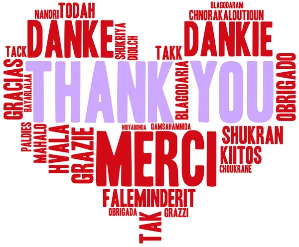 International Merci Word Cloud — Image vectorielle