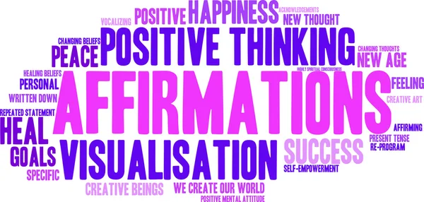 Affirmations Nuage de mots — Image vectorielle