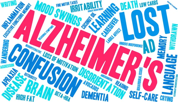 Nube de palabra de Alzheimer — Vector de stock