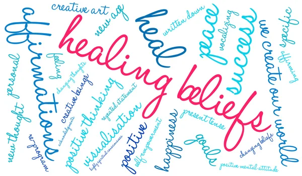 Healing Word Cloud — Stock Vector