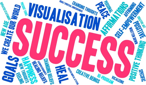 Succes word cloud — Stockvector