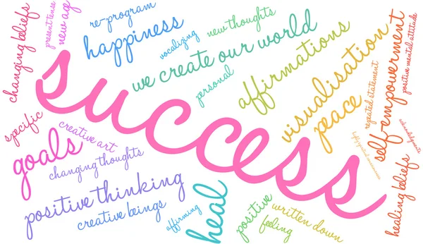 Succes word cloud — Stockvector