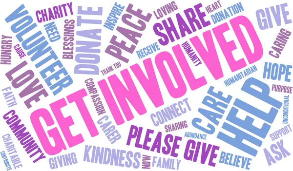 Get Involved Word Cloud — Stock Photo, Image