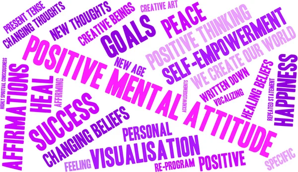 Attitude mentale positive Word Cloud — Photo