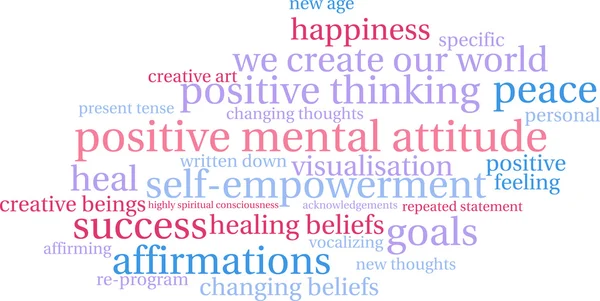 Actitud mental positiva Word Cloud — Foto de Stock