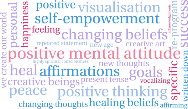 Actitud mental positiva Word Cloud — Foto de Stock