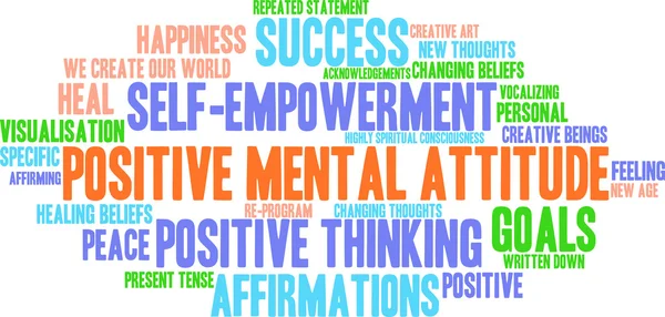 Atitude Mental Positiva Word Cloud — Fotografia de Stock