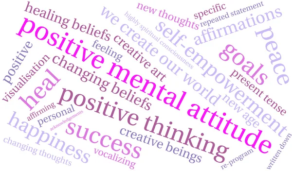 Actitud mental positiva Word Cloud — Foto de Stock