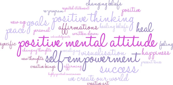 Actitud mental positiva Word Cloud — Foto de Stock