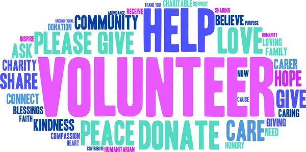 stock image Volunteer Word Cloud 