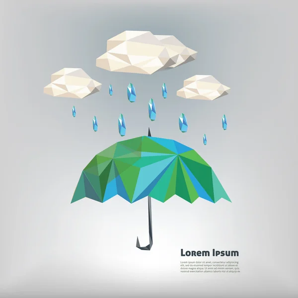 Concept umbrella rain — Stock Vector