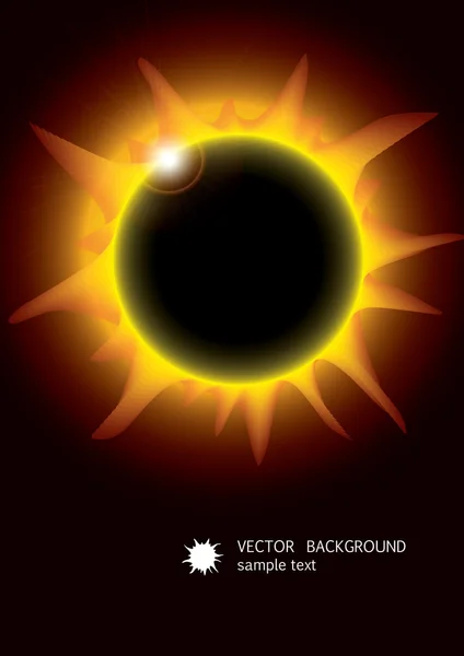 Eclissi di sole. sfondo . — Vettoriale Stock