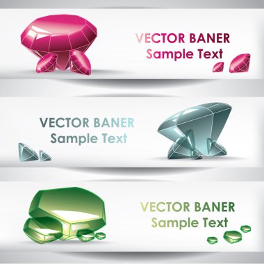 Kristal afiş kümesi.