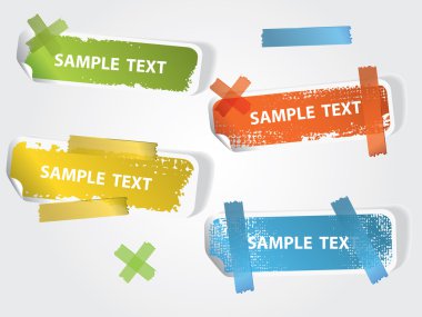 renkli kağıt etiketleri