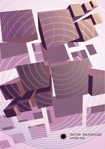 Hintergrund mit violetten Würfeln — Stockvektor