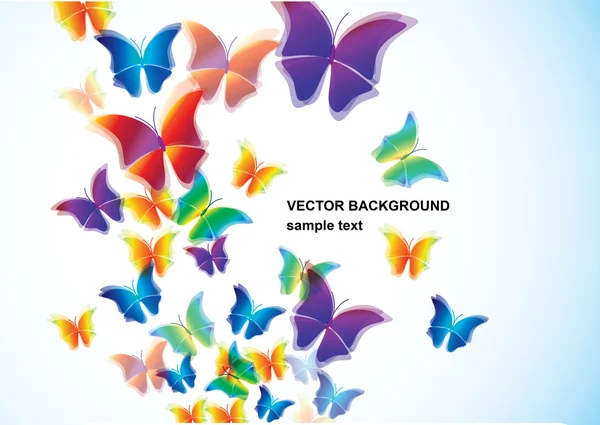 Colored butterflies background — Stock Vector