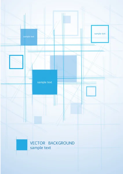 Hintergrund mit blauen Quadraten — Stockvektor