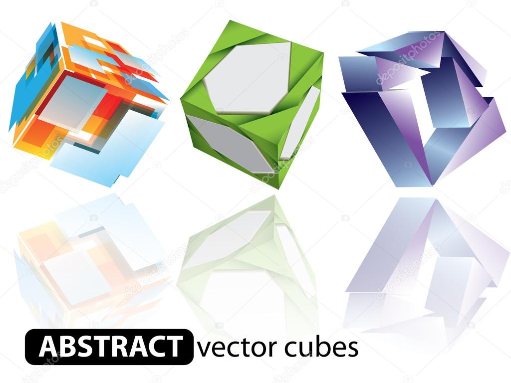 Abstract Colored Cubes