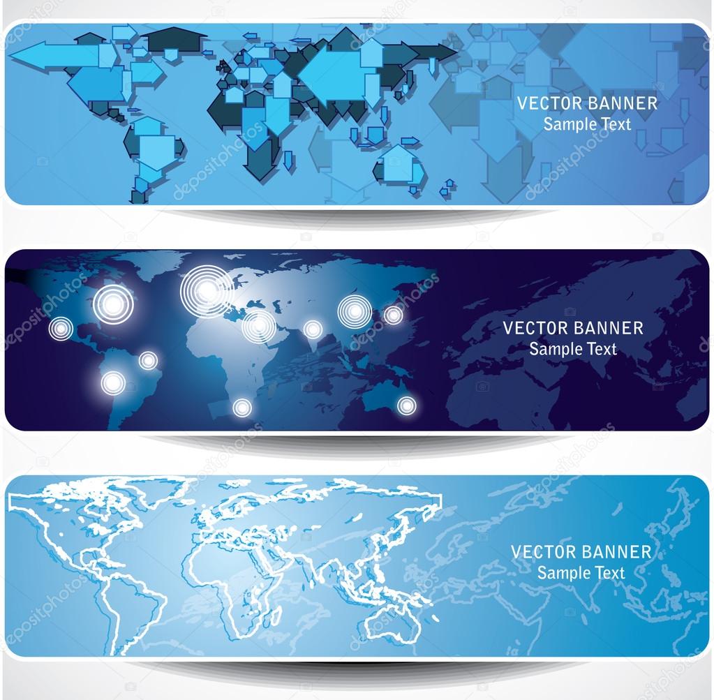 World map banners Stock Vector Image by ©nucleartrash 70797485