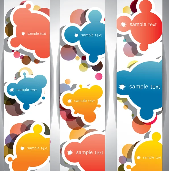 Set of the abstract banners — Stock Vector