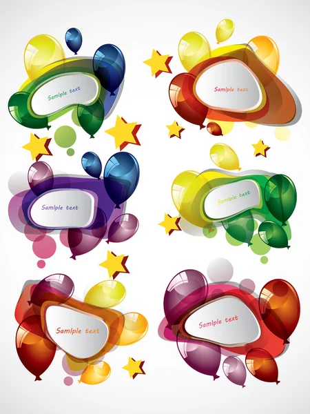 Speech bubbles and baloons — Stock Vector