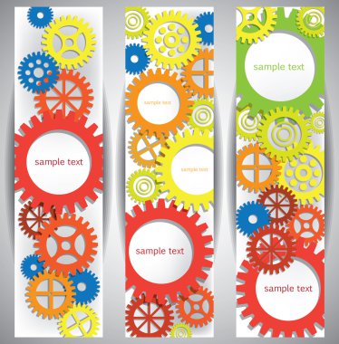 Soyut dişli Web Bannerlar