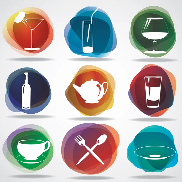 Food and drink icons — Stock Vector