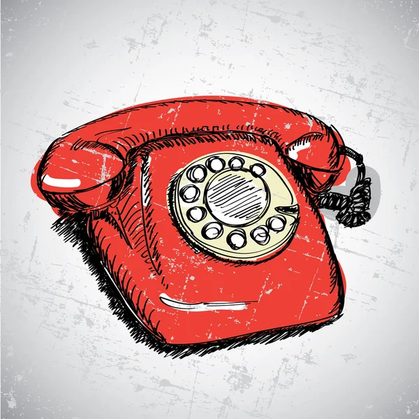 Vintage kırmızı telefon