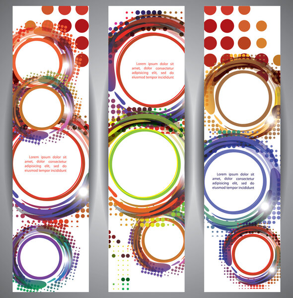 Web Banners strokes and circles