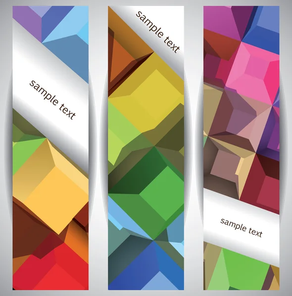 Caixas Banners abstratos da Web — Vetor de Stock