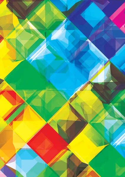 Farbige Kästchen abstrakter Hintergrund — Stockvektor