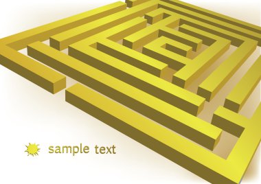Sarı labirent arka plan