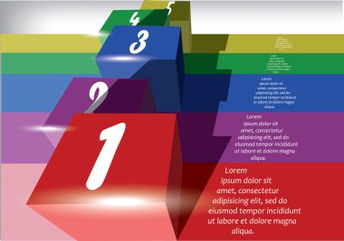 Renkli numaralı arka plan