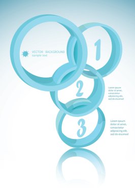 Beyaz zemin üzerine mavi halkalar