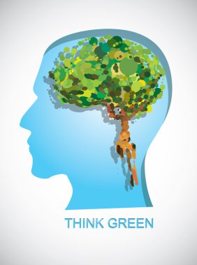 Ağacın içinde baş bir siluet