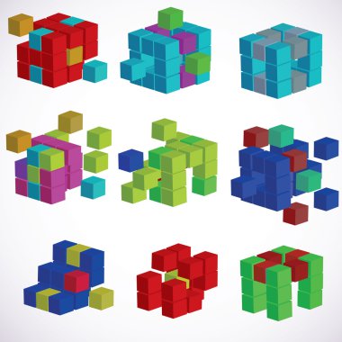 soyut küpleri arka plan