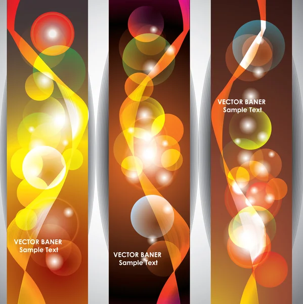 Abstract lights web banners — Stock Vector