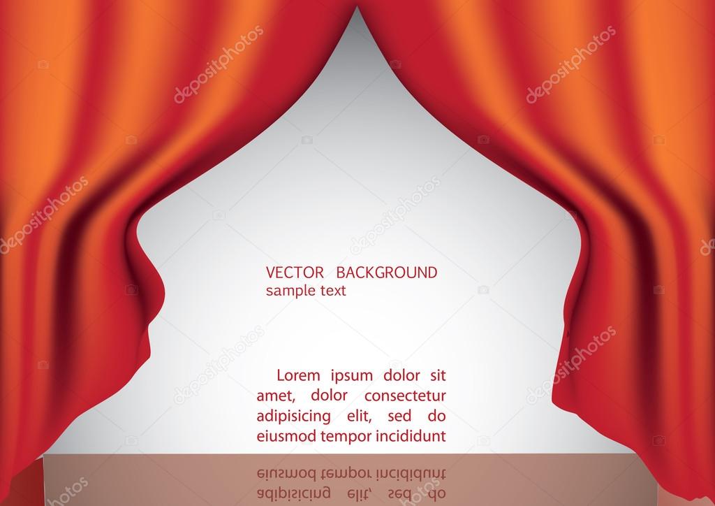 Red curtains in theatre