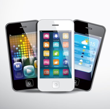 Üç dokunmatik ekran smartphones