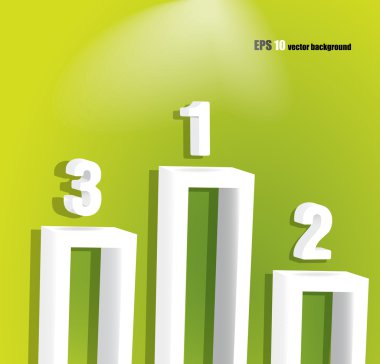 Yeşil arka plan üzerinde ayaklı