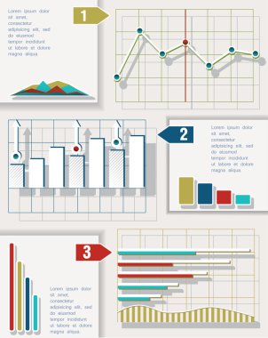 İş Bar ve grafikler.