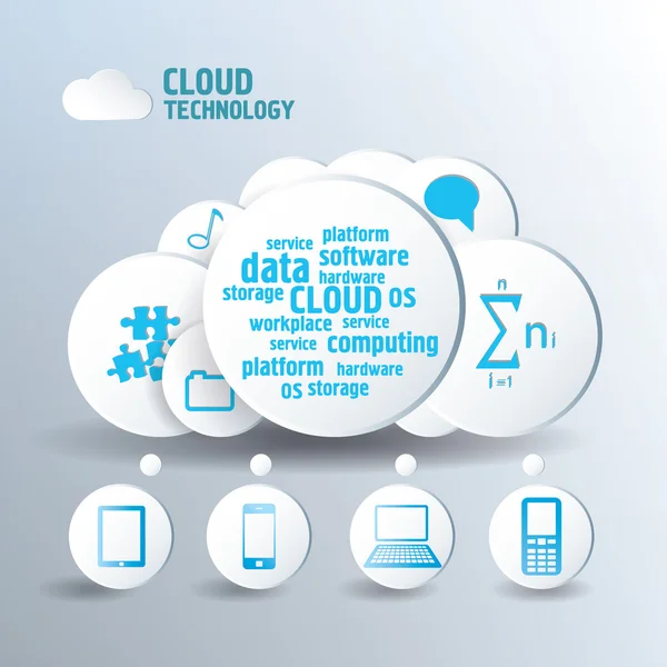 Mobile Icons für Infografiken. — Stockvektor