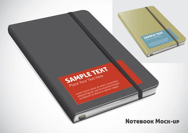 Mock-up caderno fechado —  Vetores de Stock