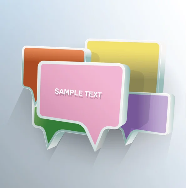 3d chat bubbles — Stock Vector