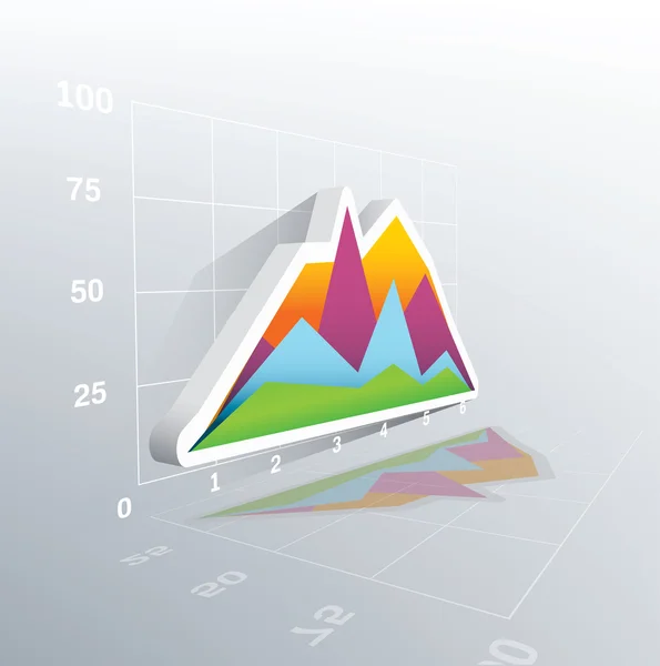 Gráfico 3d para infografías — Vector de stock