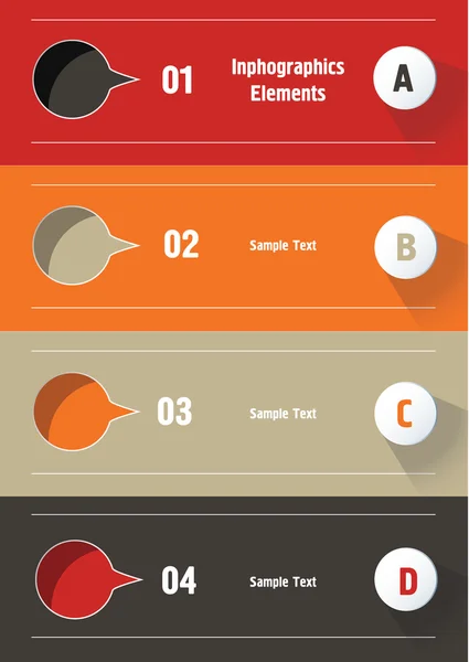 Satz nummerierter Infografiken — Stockvektor