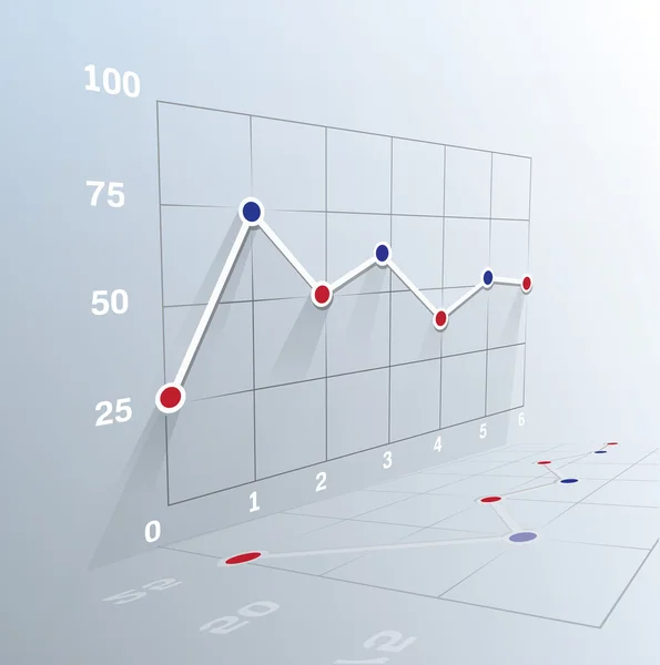 3d Business graph — Stock Vector